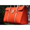 coco orange with natural leather